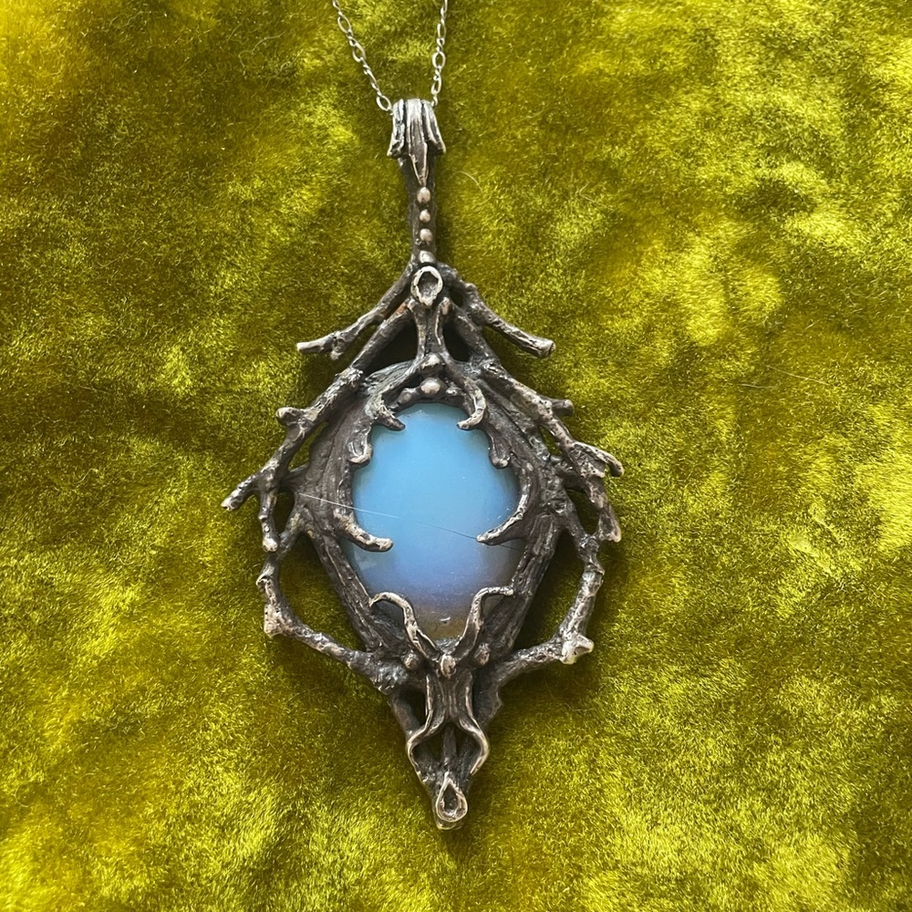 Burial Ground Sterling Silver Opalite Pendant